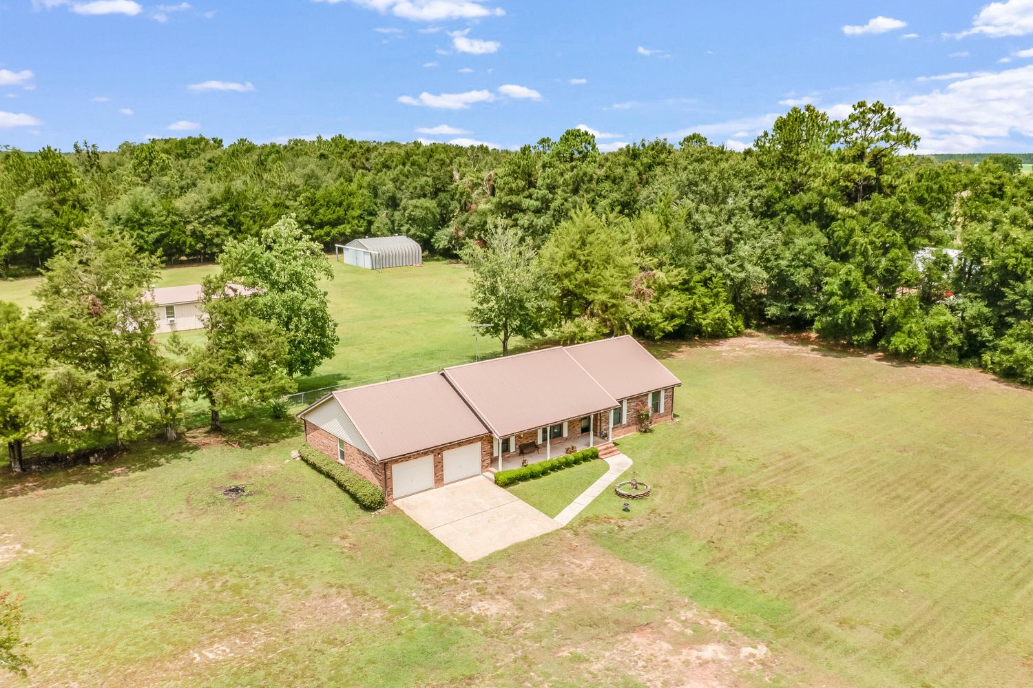Aerial view of a rural property on Jack Stokes Road
